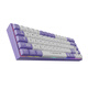 Ajazz AK680 Wired Mechanische Tastatur, Doppelschlüsselkappe, 68-Taste, vollständige Taste Hot-Swap, angepasste mechanische Tastatur, gemischte Farbbeleuchtung, tragbare und kompakte, lila und weiße, blaue Welle