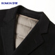 Romon long knee-length woolen coat for men in autumn and winter slim fit removable 90% down lining windbreaker jacket for men