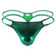 Please fashion sexy men's thong imitation leather shiny ice silk personality GAY bar nightclub men's S color