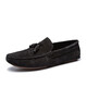 
Dengjian Doudou shoes men's soft sole summer anti-slip one-foot lazy shoes casual back-velvet flat-soled internet celebrity loafers driving shoes 9880 brown [four seasons] 37