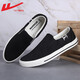 Huili kicks men's shoes spring old Beijing cloth shoes men's soft sole casual shoes men's young and middle-aged Doudou canvas shoes men black 39