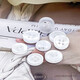 Jack Viney buttons white pearlescent round men and women all-match shirts resin buttons clothes small buttons 7# pearlescent thin edge four eyes 10mm 20 pcs