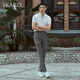 
SKARO [including mulberry silk, machine washable] Business POLO shirt for men's lapel casual short-sleeved T-shirt summer white SKP672 M (=shirt size 40)