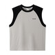 Zuoxi Boys Vest Summer Pure Cotton 2025 Новая детская футболка без рукавов Top Boys Одежда Black 140