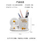 Zhenxiqi Astronaut Pen Holder Children's Day Gift Night Light Office Desk Ornament Creative Crystal Ball Pen Holder Birthday Gift [Golden Astronaut Crystal Ball Pen Holder Lamp]