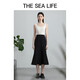THE SEA LIFE欧海一生鱼尾小黑裙女秋包臀半身裙12350 黑法师 L