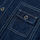 Demandez à la veste de garçons juniors 2025 automne à mid-grand veste en jean de la veste contrastée d'enfants Trend bleu 170