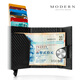 modern摩登MODERN钛金属卡盒屏蔽RFID防盗刷超薄卡包钱包钱夹时尚卡套 黑色