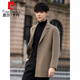 Pierre Cardin woolen woolen windbreaker jacket men's short coat new Korean style double-sided woolen suit high-end windbreaker trend gray green L weight (about 120-135Jin [Jin equals 0.5 kg])
