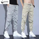 gxmy pants men's spring and autumn new slim casual pants men's loose trousers men's trendy brand versatile work clothes harem pants B09 gray + B09 black [two pairs] 3XL [160-180Jin [Jin equals 0.5 kg]]