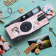 Bright disposable film camera, student camera, film machine, color negative film gift for boyfriend and girlfriend, large wide angle, 100 years of good cooperation, 27 photos, built-in flash