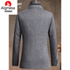 AIGNESA autumn and winter high-end wool suit men's herringbone wool casual suit tweed slim single suit woolen top jacket herringbone gray 190/104XXXL
