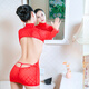 Desire Temptation Sexy Underwear Passion Set Open-end Female Secretary Professional Uniform Sexy Temptation Free Pulling Chest Transparent Short 6227 White Sailor Suit Suit 80-120Jin [Jin equals 0.5 kg]