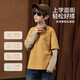 ASK JUNIOR heavy fake two-piece boys' T-shirts 2026 spring retro contrast color medium and large children's long-sleeved T-shirts