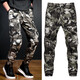 Spezielle Kriege Militärfans im Freien im Freien Tarnhosen für Herren Special Forces Lose Wear-Resistant Frühling und Herbst reines Baumwoll-Freizeittraining 716 Dunkelgrau Camouflage (Thin Style L (170)