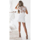 2024 new style 2022 European and American new women's clothing ebay sexy lace strap V-neck dress short skirt white S