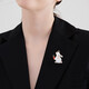 Marco Bizzarri's birthday gift: divination rabbit brooch, high-end female cute rabbit, girl's mother-of-pearl corsage, anti-exposure pin, 520 gift for girlfriend, birthday gift for best friend