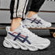 
YOGA WASSUP men's shoes niche thick sole fashion sports trendy shoes men's cushioning versatile casual trend running dad's trendy shoes men 3519 white and blue 42
