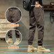 JEANSWEST casual pants for men 2025 spring and autumn new elastic waist tying loose sport nine-part trousers summer men 689 camel regular 4XL 180-190Jin [Jin equals 0.5 kg]
