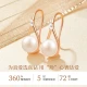 Flower Shadow Jewelry Light Luxury Diamond Pearl Earrings Women's Silver Earrings Rose Gold Fashion High-end Earrings Wife Birthday Gift Confession Ceremony Wedding Anniversary Gift Girlfriend Luxurious Pearl Diamond Earrings on Christmas Day