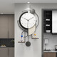 Yunya Creative Clock Background Wall TV Wall Clock Living Room 2023 New Internet Celebrity Clock No Punch-Free Restaurant Simple Decoration Creative Wall Clock 80cm*40cm Random Ornaments