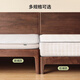 Genji Muyu solid wood bed bedroom double bed small apartment black walnut Yuexi large bed 1.8*2.0m low berth Jingxiangjia