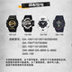 Tianfu suitable for Casio watch strap g-shock GA-110 100 400 700 black gold rubber strap accessories bright surface - bright gold buckle 16MM (tool + film)