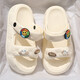 Sandalias de bermus para mujeres en verano en la playa de dos artículos Eva Soft Work Cartoon lindas lindas sandalias de desgaste sin deslizamiento Blanco 37-38 Tamaño positivo
