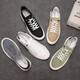 Guizuo light luxury shoes and boots men's shoes spring and summer new breathable versatile canvas shoes casual trendy shoes British split shoes men 8738 black 39