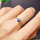 DL 1998 Fat Donglai Quality Tanzanite Ring Silver Tianlan Femmes: Blue Gem Ring chevauchant