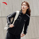 ANTA velvet warm sports suit for women winter women's casual suit sportswear jacket women's trousers sports two-piece set. Recommended regular two-piece set for autumn and winter. Basic black-1 M/female 165