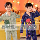 Disney boy pajamas summer long-sleeved boy medium-sized children cartoon dinosaur spring and summer air conditioning home clothes children's suit thin 1049 Red Sea Treasure + 1051 Red Ultraman 16 sizes [height 140-150]
