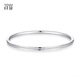 Misu PT950 platinum bracelet for women, platinum concubine bracelet, oval semi-solid bracelet, birthday gift for wife, weight 18.73g, 56mm wide, 5.5mm one bar