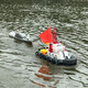 Henglong (Heng Long) Fernbedienungsboot Speedboot Hochgeschwindigkeit Kindermodell für Elektrofeuerboot Modell Submarine Wasserschiff Boy Toy Boat 3810 Fernbedienung American Fire Boat Deluxe Version-7000 MAH Batterie + Smart Lading + B Test + Flag