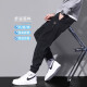 Pantalones casuales de Weiqian Men's Men's Spring and Summer Ties Harun Workwear Nine Point Jeans Fashion Brand Sports 2025 Nuevo estilo 9859 Green militar + 9859 Gray M