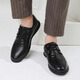 Nordic (BEIOUTU) leather shoes men's business casual leather shoes British lace-up comfortable soft-soled leather shoes 7081 black 40