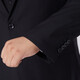Xichen plus fat plus size suit jacket casual men's loose business suits look slim and large size fat man suit suit suit three-piece set black 4XL (190-210Jin[Jin equals 0.5 kg])
