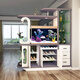 XMSJ Klappschildschirm Partition Haushalt Fischtank Partitionschrank modern