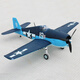 Jianbingzhan modelo grande aeronave de ala fija control remoto de la Segunda Guerra Mundial F6F Hellcat 1.27m Kit de avión de aviones real Epo Black and Blue