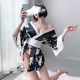 High-End sexy Kimono Pyjamas Sexy Unterwäsche Frauen extremer Verführungsuniform-Set Japaner Stil Walnuss Open-End-Freie können außerhalb Paare getragen werden, um Sex zu stimulieren, und Ekstase-Büro kann eingesetzt werden.