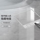 DELIXI hidden floor plug stainless steel embedded invisible floor socket marble tile floor plain floor plug [square] two-position five-hole floor plug