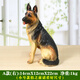 Cage fun simulated dog ornaments floor-standing sculpture living room courtyard home furnishings animal model large resin wolf dog housekeeper Wolf dog A style right style 22cm high