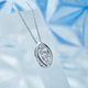 Happy Diamond 1 piece 50% off 18 gold smart diamond pendant devil's eye diamond necklace clavicle chain Valentine's Day gift in stock - white 18K gold total 16 points