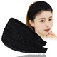 Qimei Lian Covers White Hair Hairband Headband Cap Covers White Hair Headgear Magic Headband Women's Simple Cover Broken Hair Wide-brimmed Scarf Black