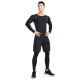 Van Dimo ​​Sports Suit Men's Fitness Clothing Tights Running Basketball Black Stitching-Long Sleeve Three-Piece Suit XL