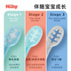 NUBY（努比）婴儿辅食勺硅胶宝宝训练沾勺自主进食勺宝宝训练勺餐具3支装 绿红蓝
