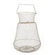 Folding wire fish basket net bag fishing net fish metal stainless steel wire fish cage braided Yuhu Yuyongji small diameter 25cm with missing rope