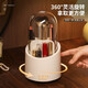 KAMAN makeup brush storage tube dust-proof rotating large-capacity cosmetics storage box desktop lipstick eye shadow storage rack pen holder dust-proof rotating brush tube twilight white 1 piece