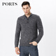 PORTS MENS MENS HIGH COU PLUL À Longue manche à manches longues Semolina L