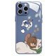 MSMF NUEVA MANZANA MAGE MAGNETIC Case de gato y mouse Vidrio templado Silicona Silicona Soft Edge Soft Falling Magsafe Targando Sleep Tom Jerry Adecuado para parejas [Lavender de vidrio magnético] Jerry-ABL841Y iPhone13Pro